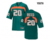 Youth Miami Hurricanes Ed Reed #20 College Football Jersey - Green