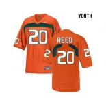 Youth Miami Hurricanes Ed Reed #20 College Football Jersey - Orange