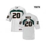 Youth Miami Hurricanes Ed Reed #20 College Football Jersey - White