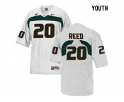 Youth Miami Hurricanes Ed Reed #20 College Football Jersey - White