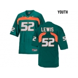 Youth Miami Hurricanes Ray Lewis #52 College Football Jersey - Green