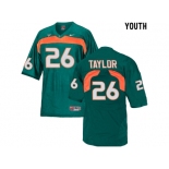 Youth Miami Hurricanes Sean Taylor #26 College Football Jersey - Green