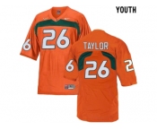 Youth Miami Hurricanes Sean Taylor #26 College Football Jersey - Orange