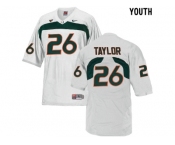 Youth Miami Hurricanes Sean Taylor #26 College Football Jersey - White