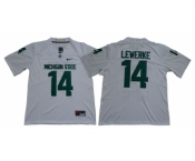 Michigan State Spartans #14 Brian Lewerke White Nike College Football Jersey