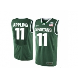 Michigan State Spartans Keith Appling #11 College Basketball Authentic Jersey - Green