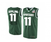 Michigan State Spartans Keith Appling #11 College Basketball Authentic Jersey - Green