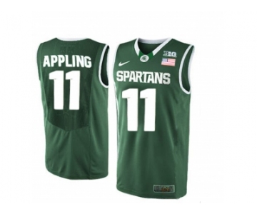 Michigan State Spartans Keith Appling #11 College Basketball Authentic Jersey - Green