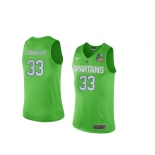 Michigan State Spartans Magic Johnson 33 College Basketball Authentic Jersey - Apple Green