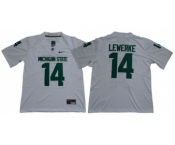 Spartans #14 Brian Lewerke White Limited Stitched NCAA Jersey