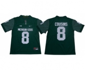 Spartans #8 Kirk Cousins Green Limited Stitched NCAA Jersey