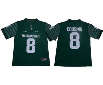 Spartans #8 Kirk Cousins Green Limited Stitched NCAA Jersey