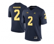 2016 Men's Jordan Brand Michigan Wolverines Charles Woodson #2 College Football Limited Jersey - Navy Blue