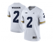 2016 Men's Jordan Brand Michigan Wolverines Charles Woodson #2 College Football Limited Jersey - White