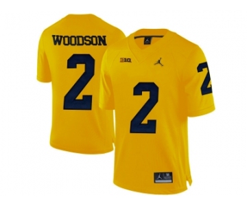 2016 Men's Jordan Brand Michigan Wolverines Charles Woodson #2 College Football Limited Jersey - Yellow