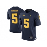 2016 Men's Jordan Brand Michigan Wolverines Jabrill Peppers #5 College Football Limited Jersey - Navy Blue