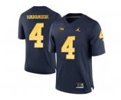 2016 Men's Jordan Brand Michigan Wolverines Jim Harbaugh #4 College Football Limited Jersey - Navy Blue