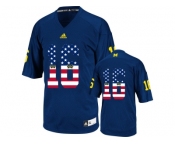 2016 US Flag Fashion-Men's Michigan Wolverines Denard Robinson #16 College Football Jersey - Navy Blue