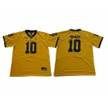 Michigan Wolverines #10 Tom Brady Gold College Football Jersey