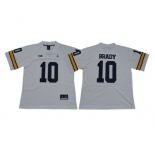 Michigan Wolverines #10 Tom Brady White College Football Jersey