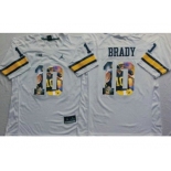 Michigan Wolverines #10 Tom Brady White Player Fashion Stitched NCAA Jersey