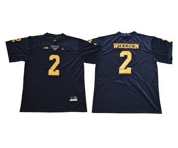 Michigan Wolverines #2 Charles Woodson Navy College Football Jersey