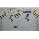 Michigan Wolverines #4 Jim Harbaugh White Player Fashion Stitched NCAA Jersey