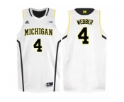 Michigan Wolverines Chirs Webber #4 Basketball Authentic Jersey - White