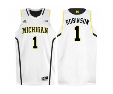 Michigan Wolverines Glenn Robinson III #1 Basketball Authentic Jersey - White