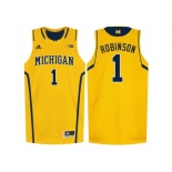 Michigan Wolverines Glenn Robinson III #1 Basketball Authentic Jersey - Yellow