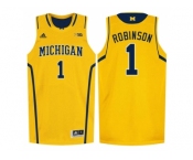 Michigan Wolverines Glenn Robinson III #1 Basketball Authentic Jersey - Yellow