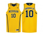 Michigan Wolverines Tim Hardaway Jr. #10 Basketball Authentic Jersey - Yellow