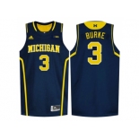 Michigan Wolverines Trey Burke #3 Basketball Authentic Jersey - Navy Blue