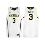 Michigan Wolverines Trey Burke #3 Basketball Authentic Jersey - White