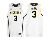 Michigan Wolverines Trey Burke #3 Basketball Authentic Jersey - White