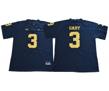 Wolverines #3 Rashan Gary Navy Blue Jordan Brand Limited Stitched NCAA Jersey