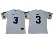 Wolverines #3 Rashan Gary White Jordan Brand Limited Stitched NCAA Jersey