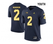 2016 Youth Jordan Brand Michigan Wolverines Charles Woodson #2 College Football Limited Jersey - Navy Blue