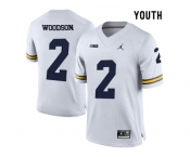 2016 Youth Jordan Brand Michigan Wolverines Charles Woodson #2 College Football Limited Jersey - White