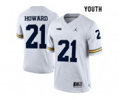 2016 Youth Jordan Brand Michigan Wolverines Desmond Howard #21 College Football Limited Jersey - White