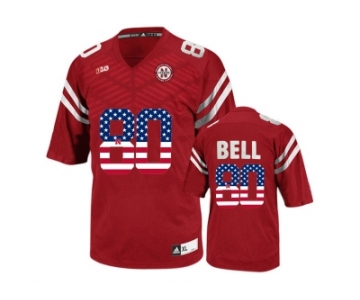 2016 US Flag Fashion Men's Nebraska Cornhuskers Kenny Bell #80 College Football Jersey - Red