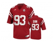 Men's Nebraska Cornhuskers Ndamukong Suh #93 College Football Jersey - Red