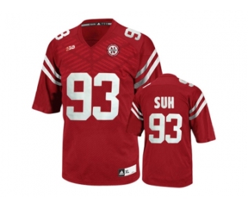 Men's Nebraska Cornhuskers Ndamukong Suh #93 College Football Jersey - Red