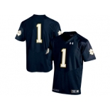 2015 Under Armour Mens' Norte Dame Fighting Irish #1 Fan College Football Jersey - Navy Blue