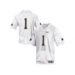 2015 Under Armour Mens' Norte Dame Fighting Irish #1 Fan College Football Jersey - White