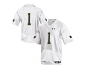 2015 Under Armour Mens' Norte Dame Fighting Irish #1 Fan College Football Jersey - White