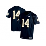 2015 Under Armour Mens' Norte Dame Fighting Irish #14 College Football Jersey - Navy Blue