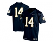 2015 Under Armour Mens' Norte Dame Fighting Irish #14 College Football Jersey - Navy Blue