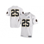 2015 Under Armour Mens' Norte Dame Fighting Irish #25 College Football Jersey - White