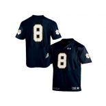 2015 Under Armour Mens' Norte Dame Fighting Irish #8 College Football Jersey - Navy Blue